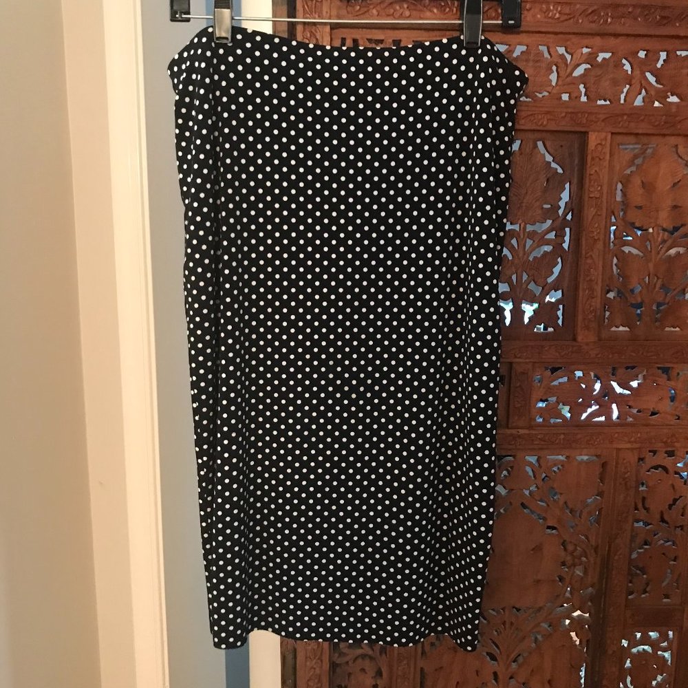 Vince Camuto Black and White Polka Dot Skirt